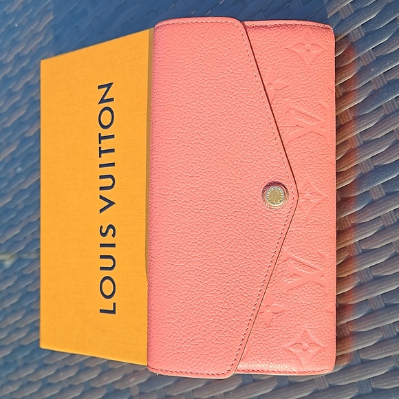 Louis Vuitton Handbags - Louis Vuitton Pink Empreinte Long Wallet Gold LV Logo w/Box + Dustbag